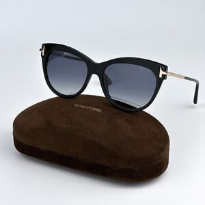 SALE! NEW Tom Ford FT0821/S KIRA 01D Black Polarized Cat Eye Women Sunglasses